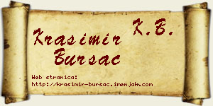 Krasimir Bursać vizit kartica